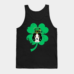 Funny Skull Dog Face St Patrick Day Chow Chow Tank Top